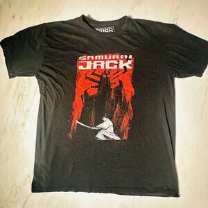 Samurai Jack - Black Graphic T-Shirt - Men's XL - Cartoon Network